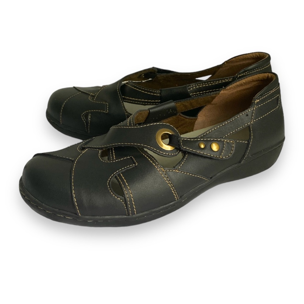 PED-LITE Women’s Megan Diabetic Black Leather Extra Wide Shoes Big&Tall Sz 11M